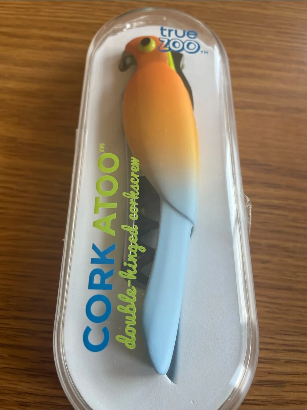 True Zoo Parrot Corkscrew - Orange and Light Blue